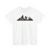 Mountain Art Unisex Heavy Cotton Tee | Adventure T-Shirt, Outdoor Apparel, Nature Lover Gift, Travel Shirt, Hiking Gear - TINMICO