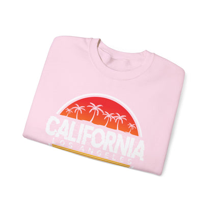 California Sunset Crewneck Sweatshirt, Unisex California Graphic Sweatshirt, Los Angeles Sweatshirt, Beach Vibe Sweatshirt, Casual - TINMICO