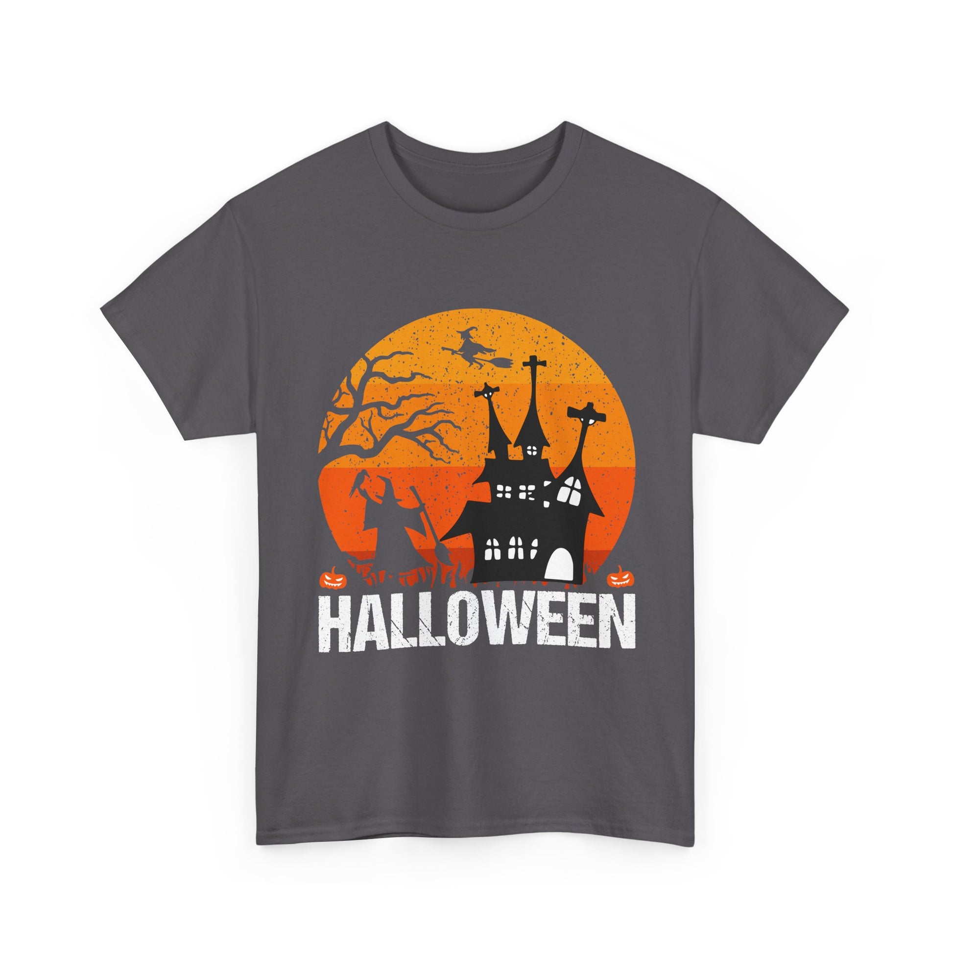 Halloween Unisex Heavy Cotton Tee, Spooky Graphic T-Shirt, Fall Fashion, October Celebrations, Halloween Costume Tee, Gift for [...] - TINMICO