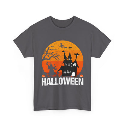 Halloween Unisex Heavy Cotton Tee, Spooky Graphic T-Shirt, Fall Fashion, October Celebrations, Halloween Costume Tee, Gift for [...] - TINMICO