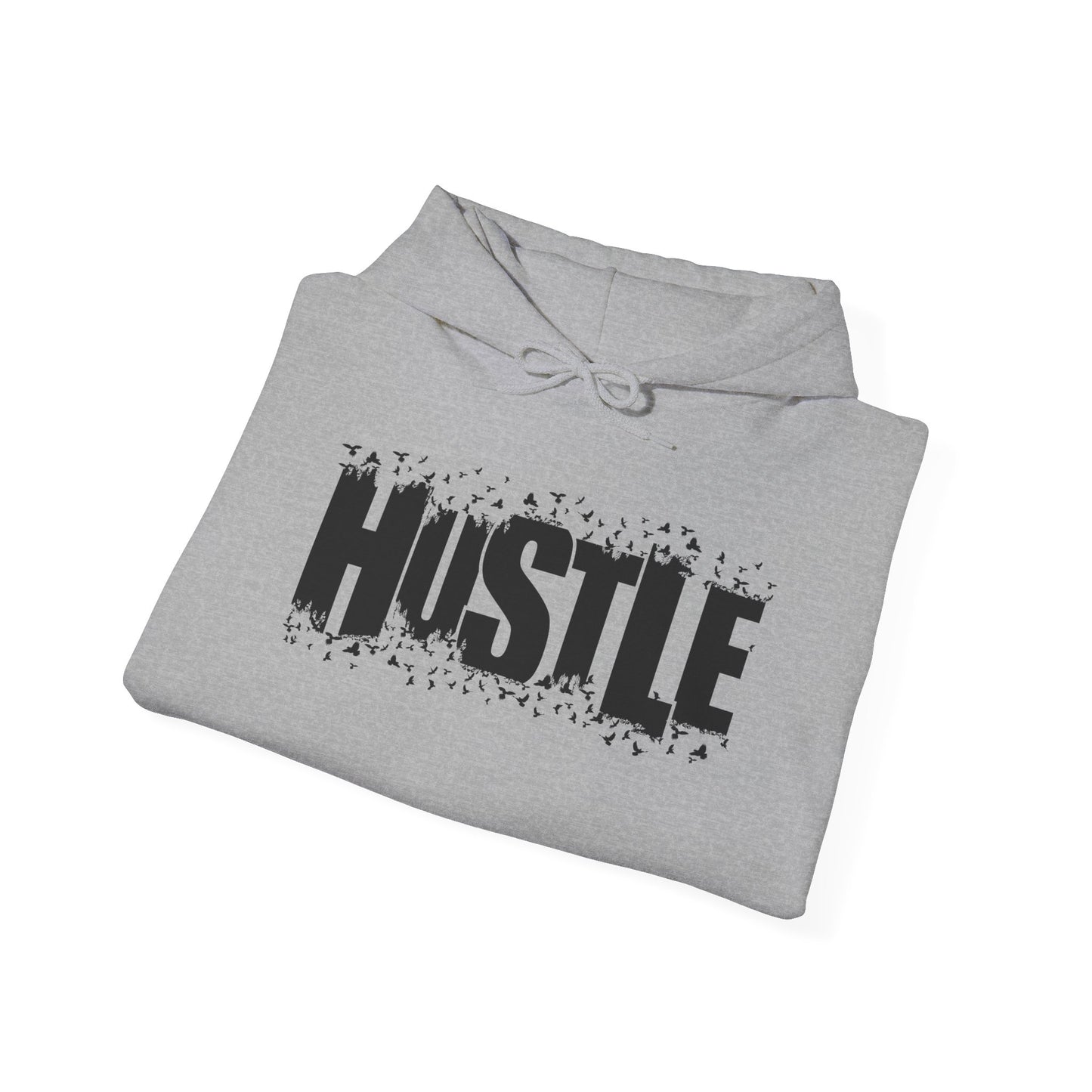 Hustle Hooded Sweatshirt, Cozy Workout Gear, Motivational Apparel, Gift for Entrepreneurs, Stylish Casual Wear - TINMICO