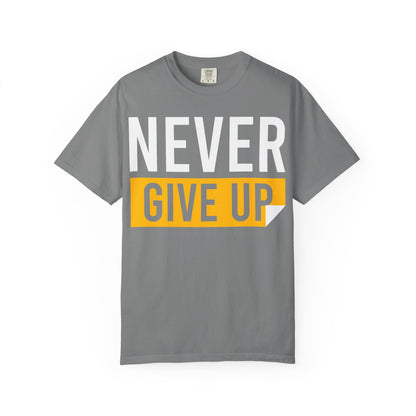 Motivational T-Shirt | 'Give Up' Design | Unisex Comfort, Everyday Wear, Gift Idea, Fitness Fashion, Casual Streetwear - TINMICO