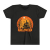 Halloween Youth Short Sleeve Tee, Halloween T-Shirt, Kids Spooky Shirt, Trick or Treat Top, Scary Costume Tee, Fall Celebration Apparel - TINMICO