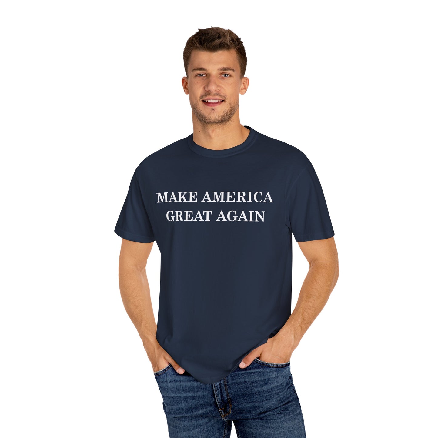 Make America Great Again Unisex Garment-Dyed T-Shirt, Casual Wear, Graphic Tee, Soft Cotton Shirt, Gift for Friends