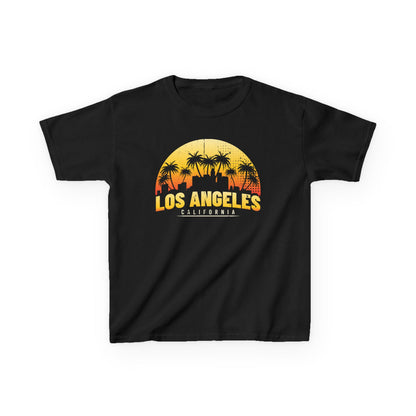 Kids Los Angeles Sunset Tee | Fun Summer Shirt, Children's Apparel, Casual Wear, Gift for Kids, California Themed Clothing - TINMICO