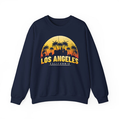 Los Angeles Sunrise Sweatshirt, Vintage California Apparel, Travel Souvenir, Unisex Crewneck, Cozy Gift for Her/Him - TINMICO