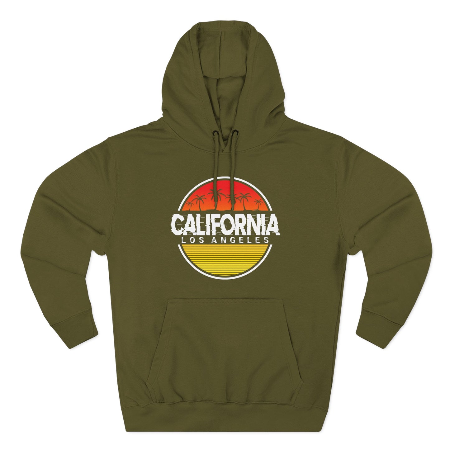 California Sunset Fleece Hoodie, Cozy Sweater, Perfect for Beach Days, Gifts for Her, Summer Vibes - TINMICO