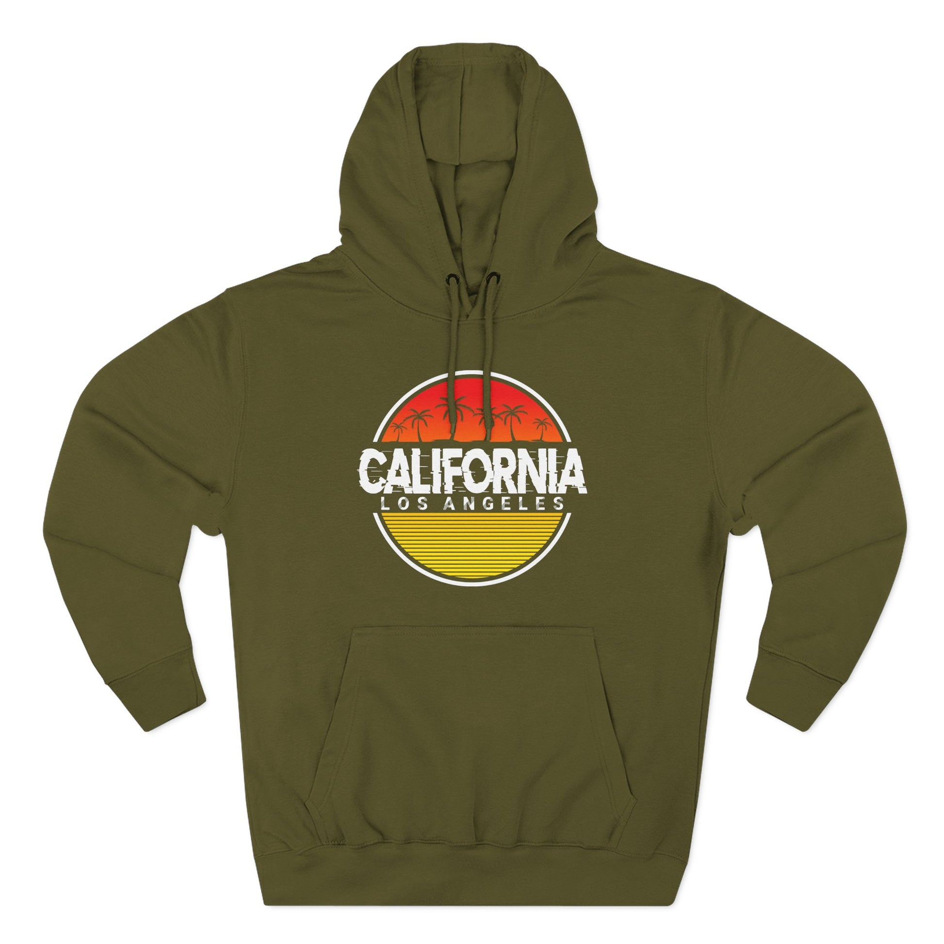 California Sunset Fleece Hoodie, Cozy Sweater, Perfect for Beach Days, Gifts for Her, Summer Vibes - TINMICO