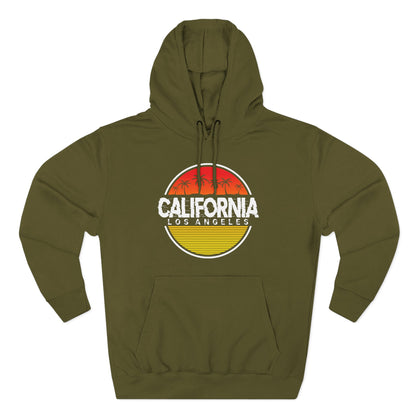 California Sunset Fleece Hoodie, Cozy Sweater, Perfect for Beach Days, Gifts for Her, Summer Vibes - TINMICO