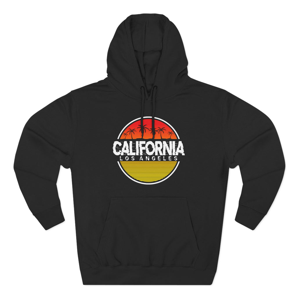 California Sunset Fleece Hoodie, Cozy Sweater, Perfect for Beach Days, Gifts for Her, Summer Vibes - TINMICO