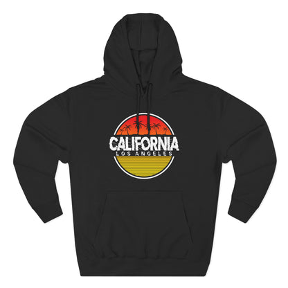 California Sunset Fleece Hoodie, Cozy Sweater, Perfect for Beach Days, Gifts for Her, Summer Vibes - TINMICO