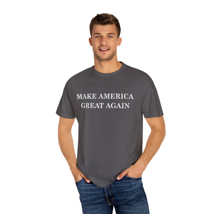 Make America Great Again Unisex Garment-Dyed T-Shirt, Casual Wear, Graphic Tee, Soft Cotton Shirt, Gift for Friends - TINMICO