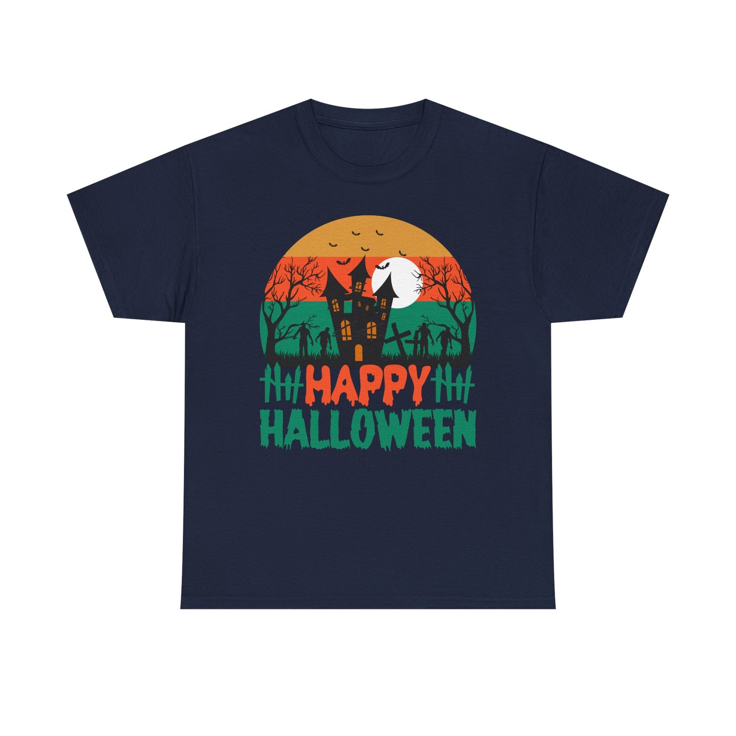 Halloween Unisex Heavy Cotton Tee, Spooky Tee, Halloween Gift, Fall Shirt, Costume Party Top, Ghostly Apparel - TINMICO