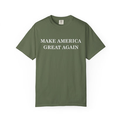 Make America Great Again Unisex Garment-Dyed T-Shirt, Casual Wear, Graphic Tee, Soft Cotton Shirt, Gift for Friends - TINMICO