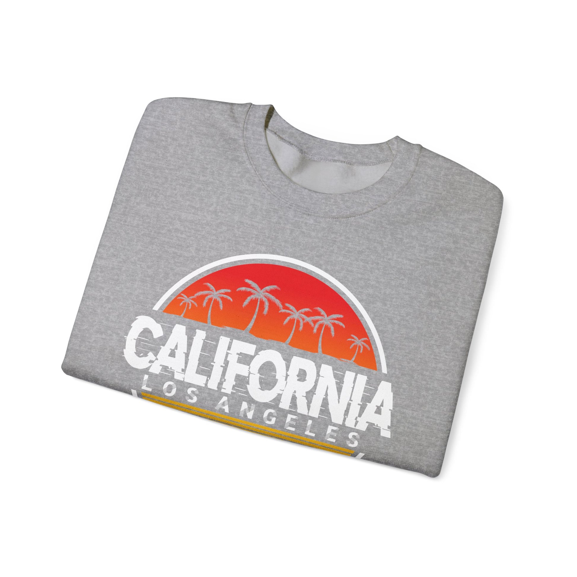 California Sunset Crewneck Sweatshirt, Unisex California Graphic Sweatshirt, Los Angeles Sweatshirt, Beach Vibe Sweatshirt, Casual - TINMICO