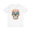 Colorful Sugar Skull Tee - Day of the Dead Shirt, Unisex Casual Wear, Festival Outfit, Gift for Halloween and Celebrations - TINMICO