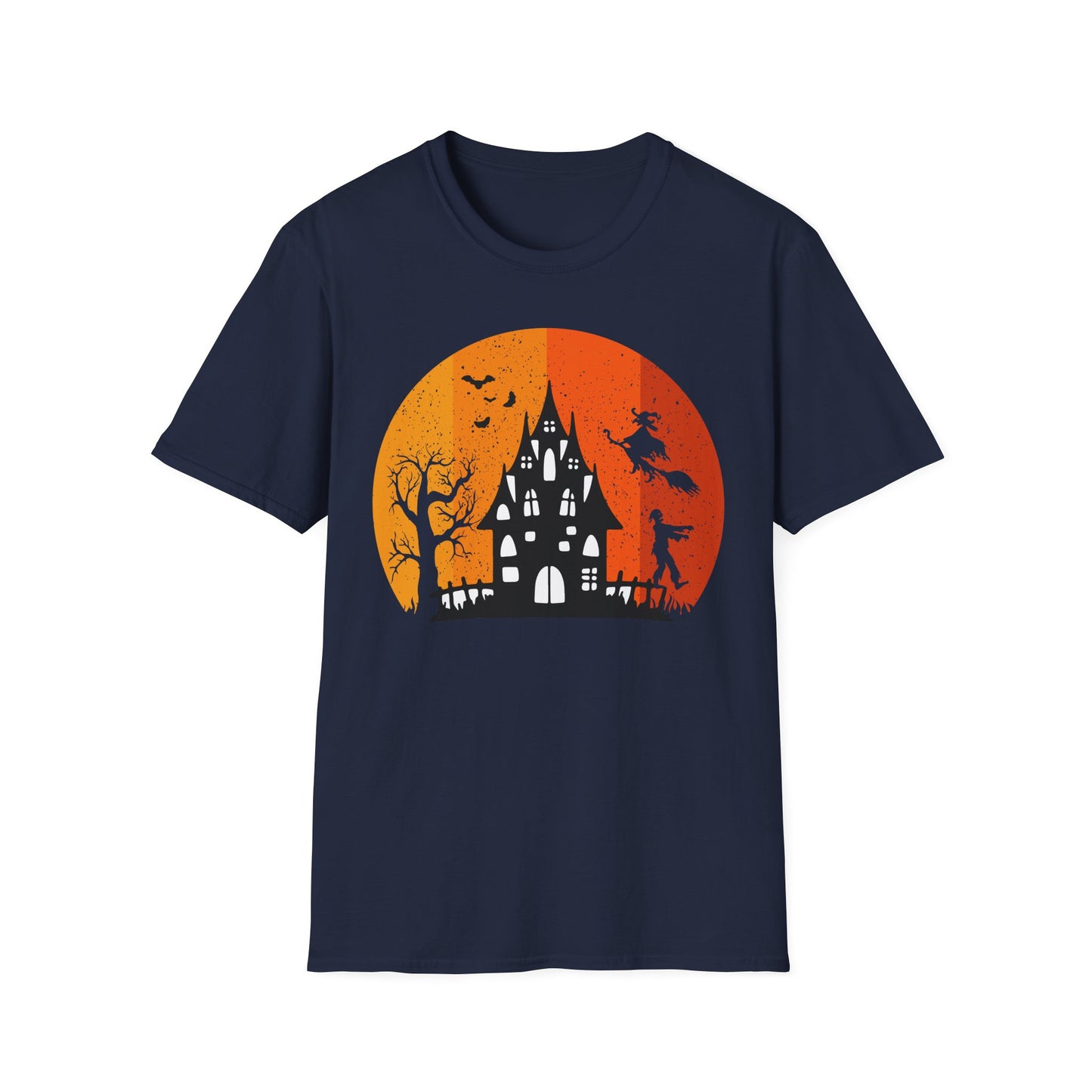 Halloween Castle Unisex T-Shirt, Spooky Tee, Halloween Costume, Graphic Tee, Fall Shirt, Witch and Ghost Shirt - TINMICO