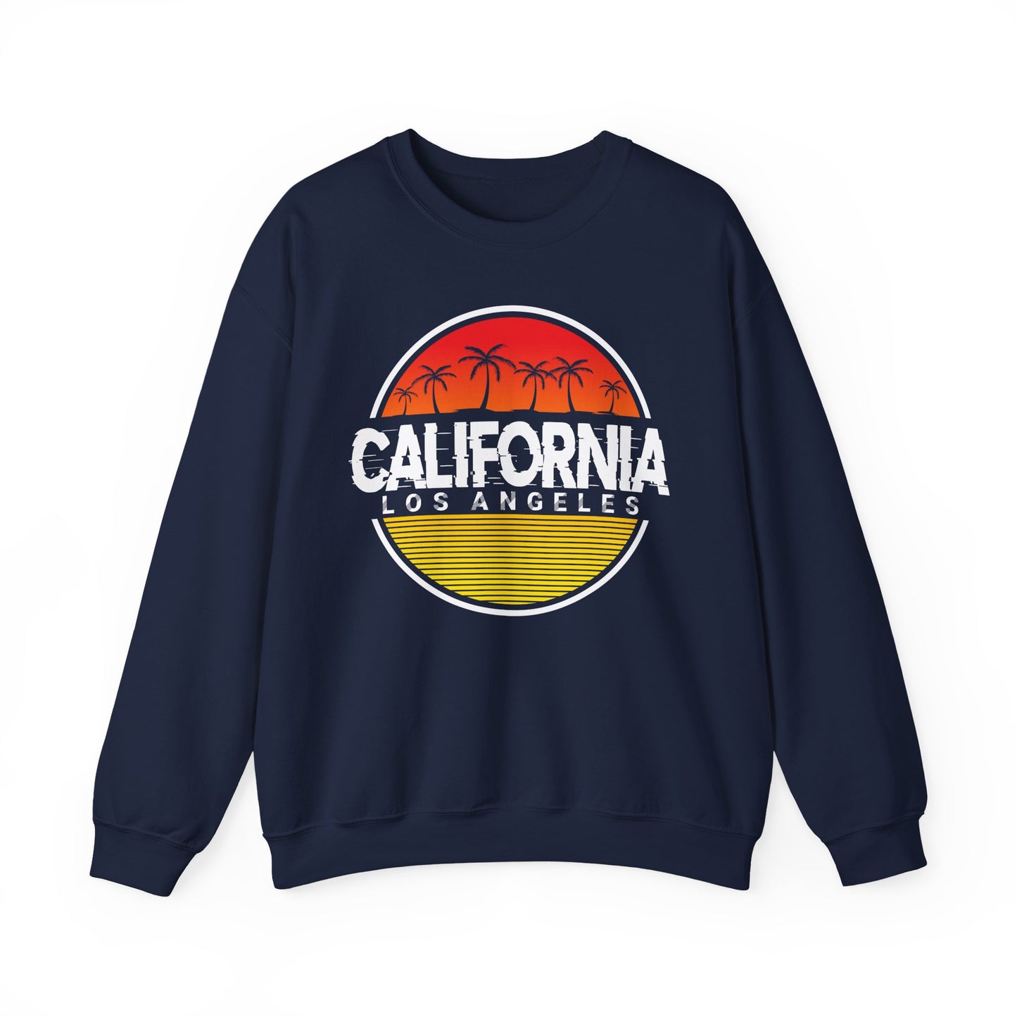 California Sunset Crewneck Sweatshirt, Unisex California Graphic Sweatshirt, Los Angeles Sweatshirt, Beach Vibe Sweatshirt, Casual - TINMICO