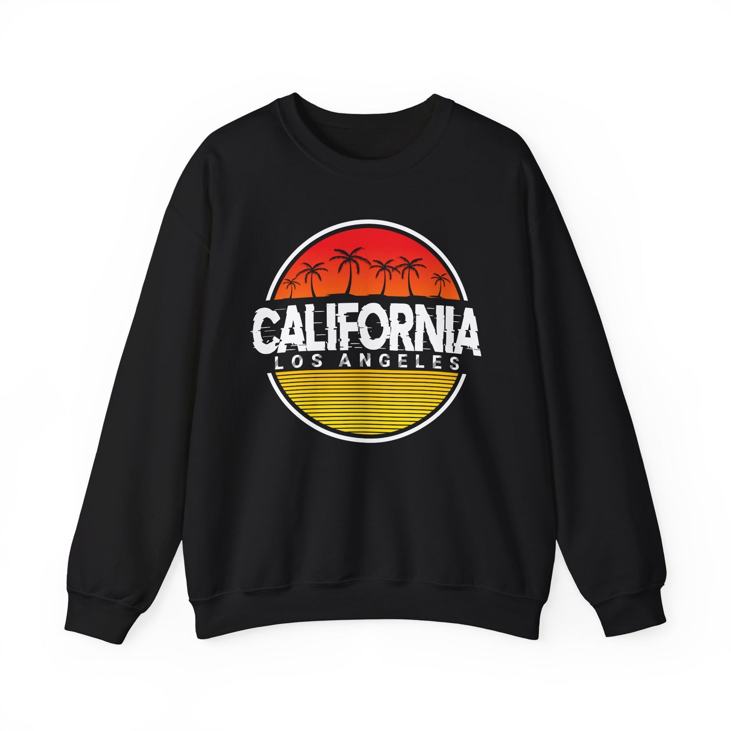 California Sunset Crewneck Sweatshirt, Unisex California Graphic Sweatshirt, Los Angeles Sweatshirt, Beach Vibe Sweatshirt, Casual - TINMICO