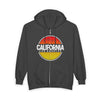 California Sunset Hoodie | Unisex Full Zip Sweatshirt, Casual Wear, Travel Apparel, Gift for Him/Her, Outdoor Fashion, LA Style - TINMICO