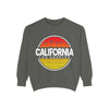 California Garment-Dyed Sweatshirt, Vintage California Sweatshirt, Los Angeles Apparel, Summer Vibes, Stylish Casual Wear - TINMICO