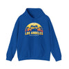 Los Angeles Vintage Sunset Hoodie, Unisex Sweatshirt for Casual Wear, California Pride Gift, Travel Souvenir, Cozy Apparel - TINMICO