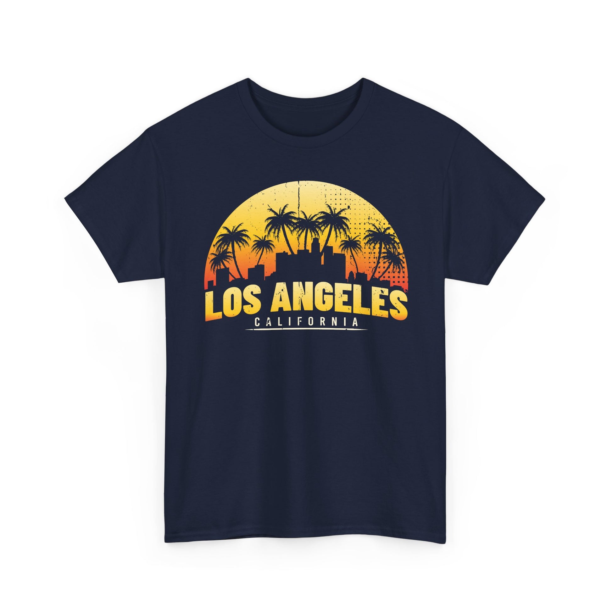 Los Angeles Sunset Graphic Tee | Unisex Heavy Cotton Shirt, California Style T-Shirt, Summer Outfit, Presentation Gift, Music Festival Top - TINMICO