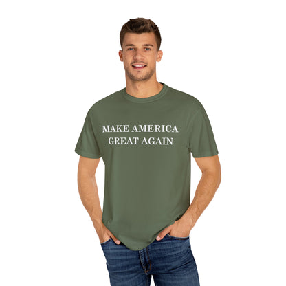 Make America Great Again Unisex Garment-Dyed T-Shirt, Casual Wear, Graphic Tee, Soft Cotton Shirt, Gift for Friends - TINMICO