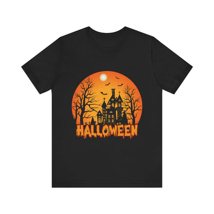 Halloween Unisex Jersey Short Sleeve Tee, Spooky T-Shirt, Halloween Costume Tee, Fall Apparel, Halloween Gift, October Celebration - TINMICO