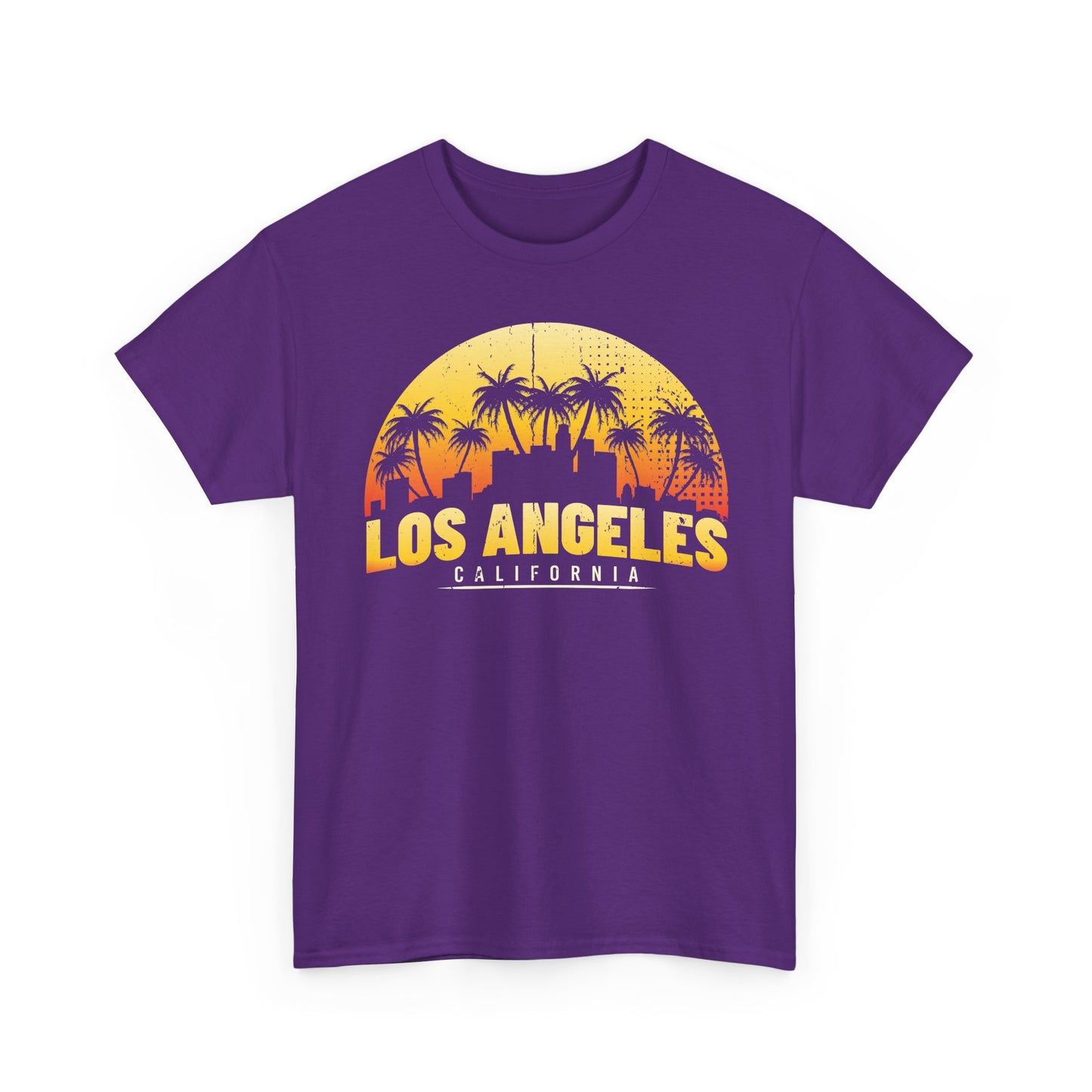 Los Angeles Sunset Graphic Tee | Unisex Heavy Cotton Shirt, California Style T-Shirt, Summer Outfit, Presentation Gift, Music Festival Top - TINMICO