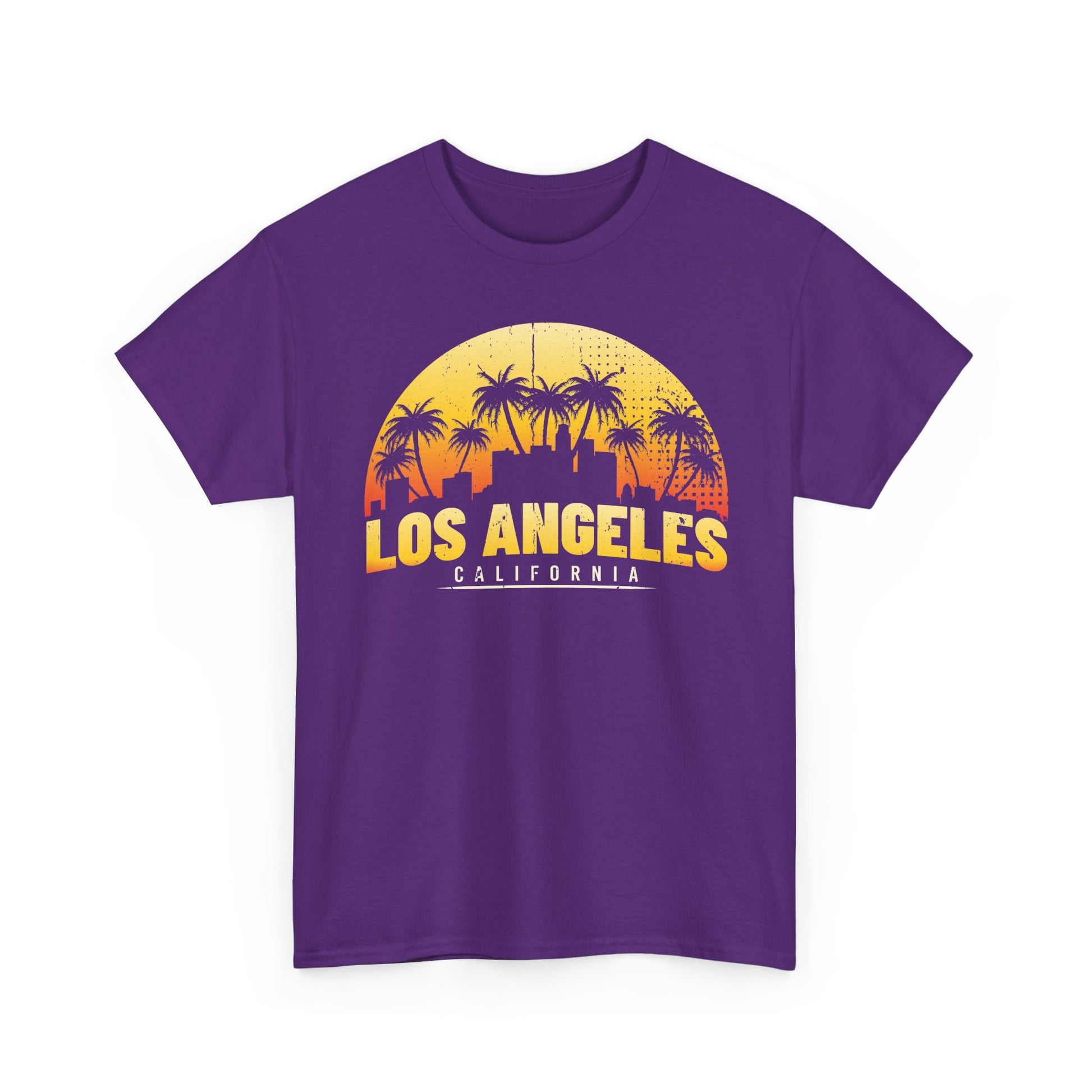 Los Angeles Sunset Graphic Tee | Unisex Heavy Cotton Shirt, California Style T-Shirt, Summer Outfit, Presentation Gift, Music Festival Top - TINMICO