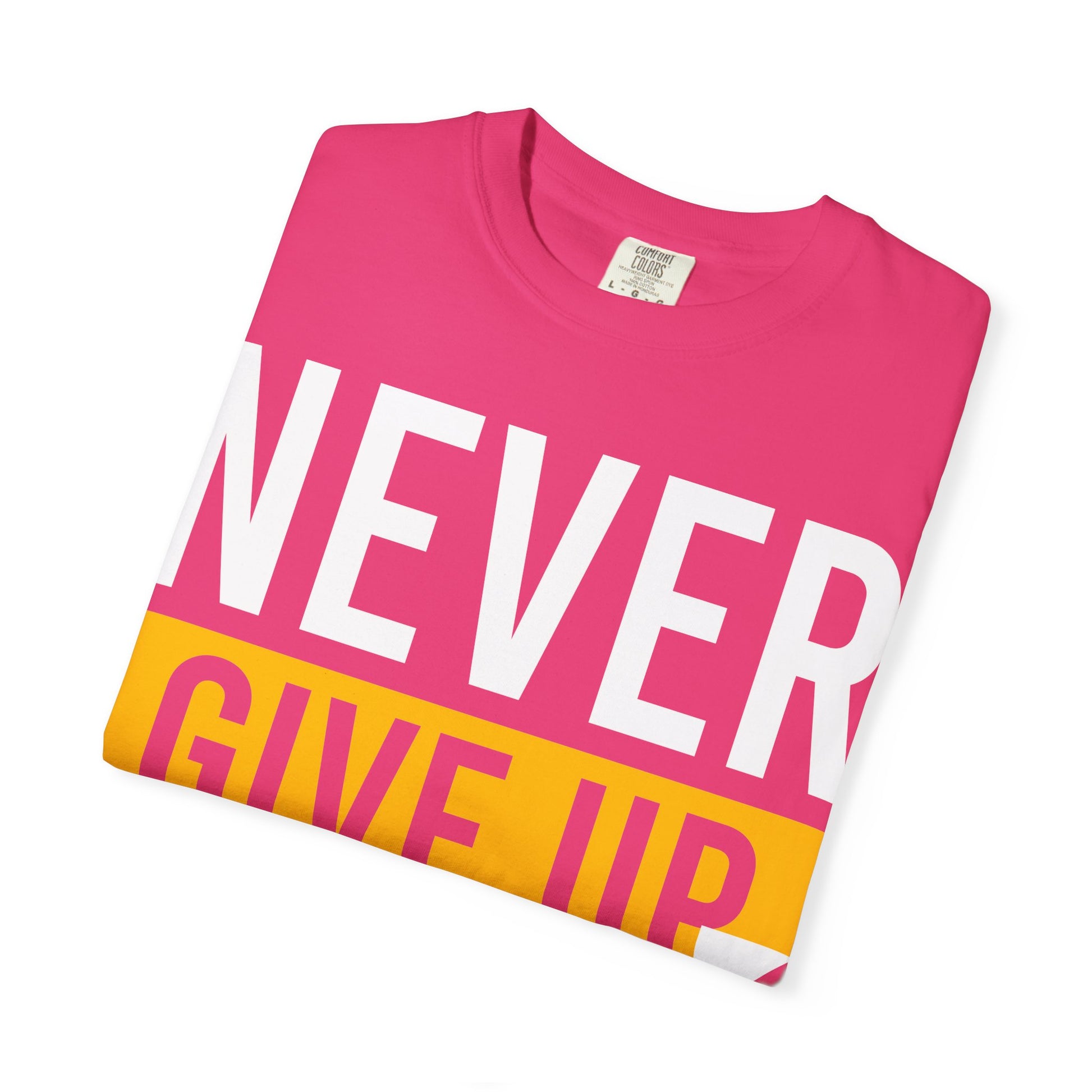 Motivational T-Shirt | 'Give Up' Design | Unisex Comfort, Everyday Wear, Gift Idea, Fitness Fashion, Casual Streetwear - TINMICO