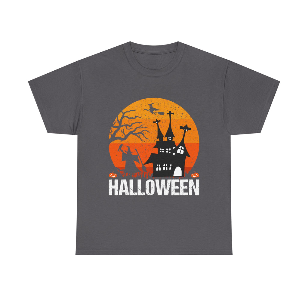 Halloween Unisex Heavy Cotton Tee, Spooky Graphic T-Shirt, Fall Fashion, October Celebrations, Halloween Costume Tee, Gift for [...] - TINMICO