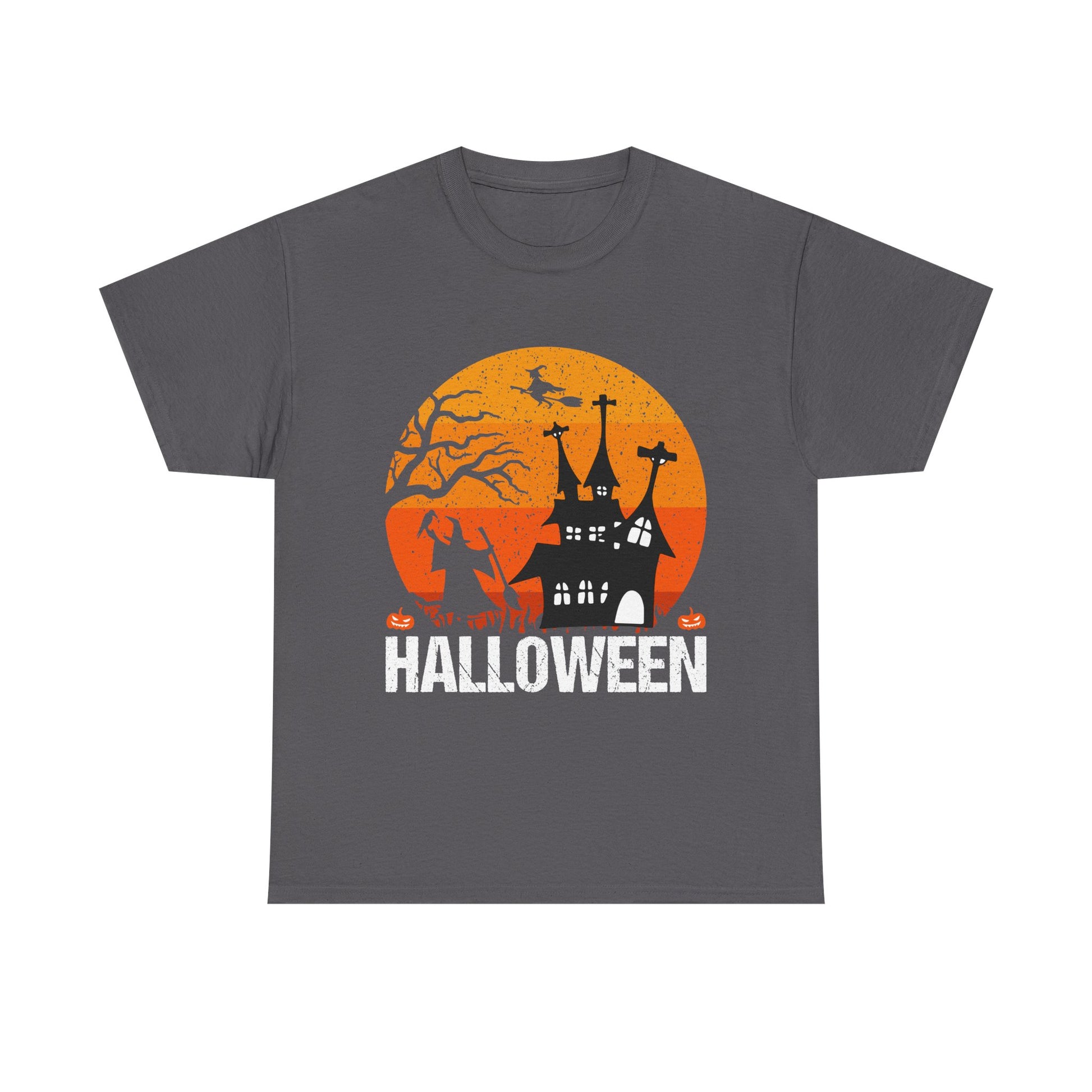 Halloween Unisex Heavy Cotton Tee, Spooky Graphic T-Shirt, Fall Fashion, October Celebrations, Halloween Costume Tee, Gift for [...] - TINMICO