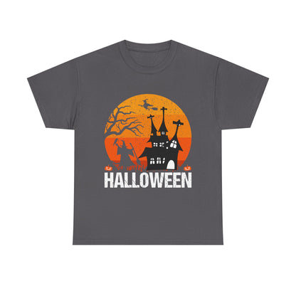 Halloween Unisex Heavy Cotton Tee, Spooky Graphic T-Shirt, Fall Fashion, October Celebrations, Halloween Costume Tee, Gift for [...] - TINMICO