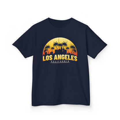 California Kids Tee - Vintage Los Angeles Graphic Cotton T-Shirt, Summer Kids Clothes, Palm Tree Tee, Fun Gift for Kids, Vacation Wear - TINMICO
