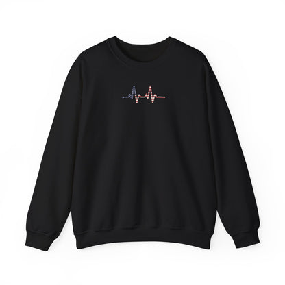 Heartbeat ECG Unisex Sweatshirt, Cozy Crewneck for Medical Professionals, Gift for Nurses, Heart Health Awareness, Casual Fall Wear - TINMICO