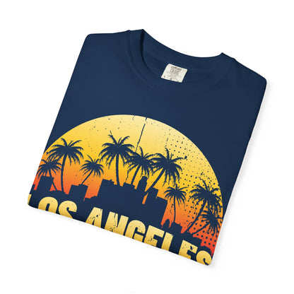 Los Angeles Sunset T-Shirt, California Graphic Tee, Beachwear, Vacation Shirt, Travel Gift, Summer Outfit - TINMICO