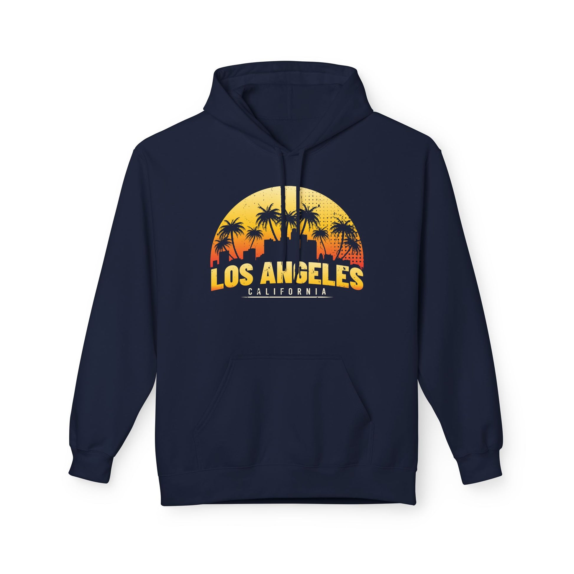 California Sunset Hoodie, Los Angeles Fleece Sweatshirt, Beach Vibes Fashion, Travel Gift, Summer Casual Wear - TINMICO