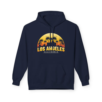 California Sunset Hoodie, Los Angeles Fleece Sweatshirt, Beach Vibes Fashion, Travel Gift, Summer Casual Wear - TINMICO