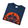Spooky Haunted House T-Shirt, Halloween Tee, Unisex Halloween Apparel, Fall Fashion, Ghostly Graphic Shirt, Eerie T-Shirt - TINMICO