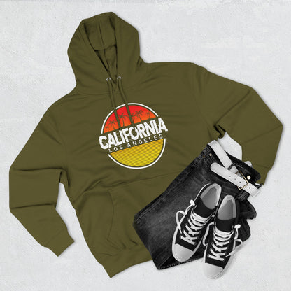 California Sunset Fleece Hoodie, Cozy Sweater, Perfect for Beach Days, Gifts for Her, Summer Vibes - TINMICO
