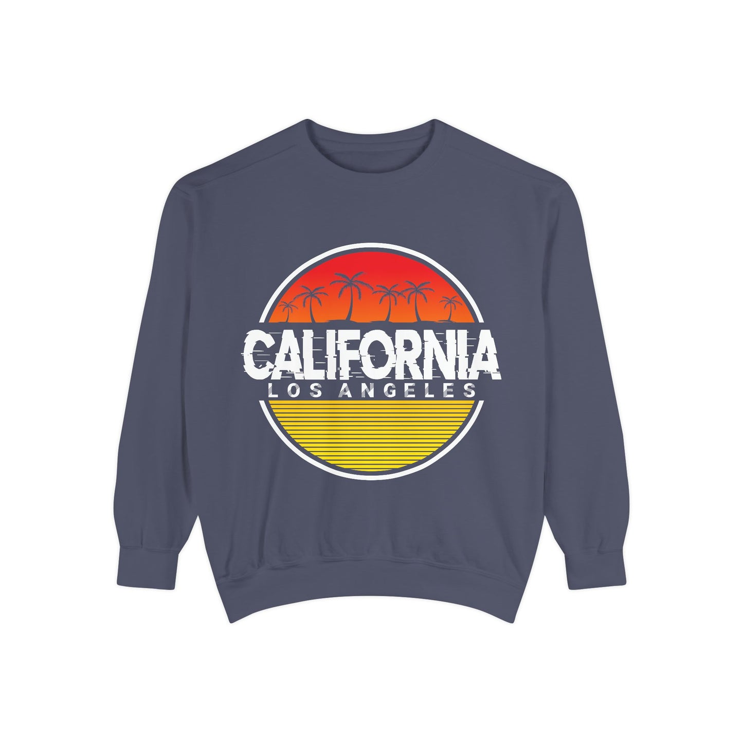 California Garment-Dyed Sweatshirt, Vintage California Sweatshirt, Los Angeles Apparel, Summer Vibes, Stylish Casual Wear - TINMICO