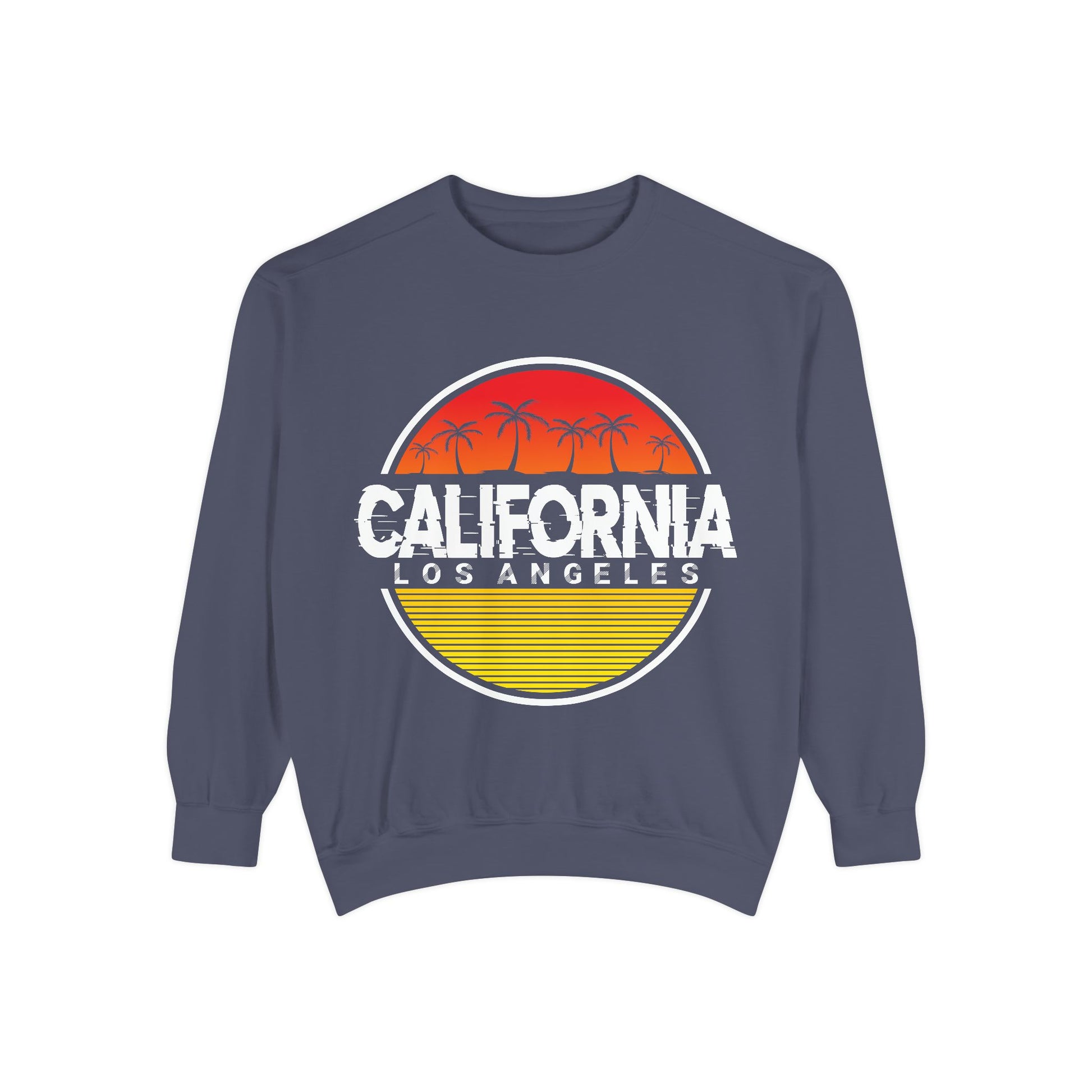 California Garment-Dyed Sweatshirt, Vintage California Sweatshirt, Los Angeles Apparel, Summer Vibes, Stylish Casual Wear - TINMICO