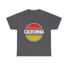 California Sunset Unisex Heavy Cotton Tee, Casual Wear, Summer Vibe, Gift for Travelers, Beach Party Shirt, Graphic Tee - TINMICO