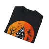Halloween Castle Unisex T-Shirt, Spooky Tee, Halloween Costume, Graphic Tee, Fall Shirt, Witch and Ghost Shirt - TINMICO