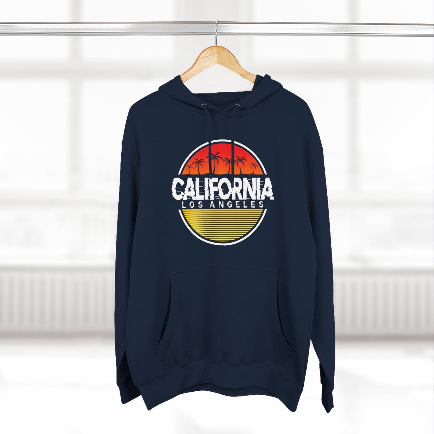 California Sunset Fleece Hoodie, Cozy Sweater, Perfect for Beach Days, Gifts for Her, Summer Vibes - TINMICO