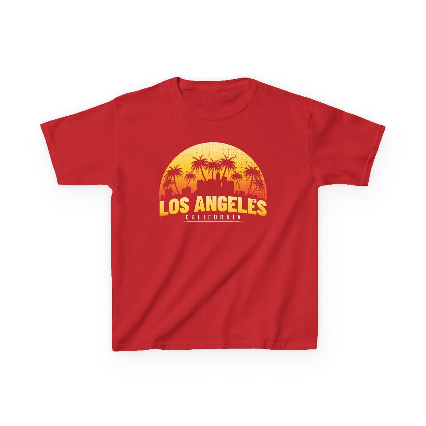 Kids Los Angeles Sunset Tee | Fun Summer Shirt, Children's Apparel, Casual Wear, Gift for Kids, California Themed Clothing - TINMICO