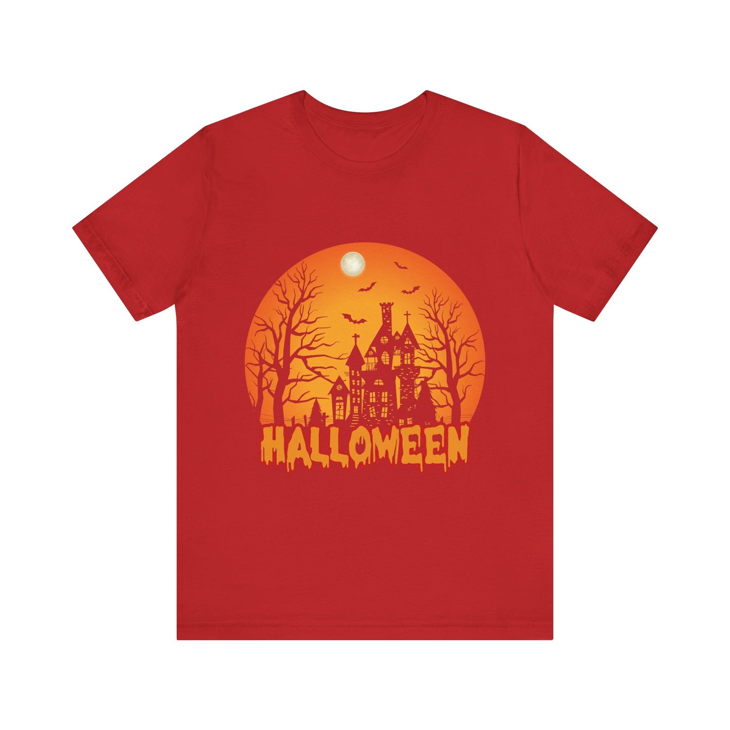 Halloween Unisex Jersey Short Sleeve Tee, Spooky T-Shirt, Halloween Costume Tee, Fall Apparel, Halloween Gift, October Celebration - TINMICO
