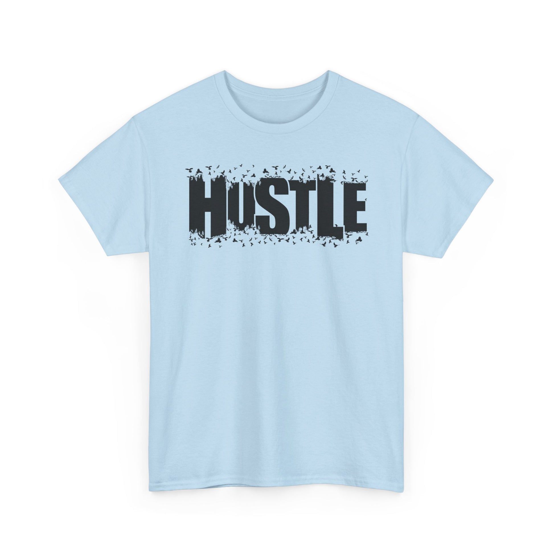 Hustle Unisex Heavy Cotton Tee, Motivational T-Shirt, Fitness Apparel, Trendy Gift, Everyday Casual Wear - TINMICO